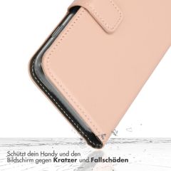 Selencia Echtleder Klapphülle für das Samsung Galaxy S25 Plus - Dusty Pink