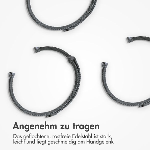 imoshion Magnetisches Milanaise Armband für das  Apple Watch Series 1 - 11 / SE / Ultra (44/45/46/49 mm) - Größe M - Space Grey