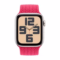 Apple Geflochtenes Solo Loop für  Apple Watch Series 1 - 11 / SE / Ultra (44/45/46/49 mm) - Größe 9 - Raspberry