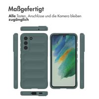 imoshion EasyGrip Back Cover für das Samsung Galaxy S21 FE - Dunkelgrün