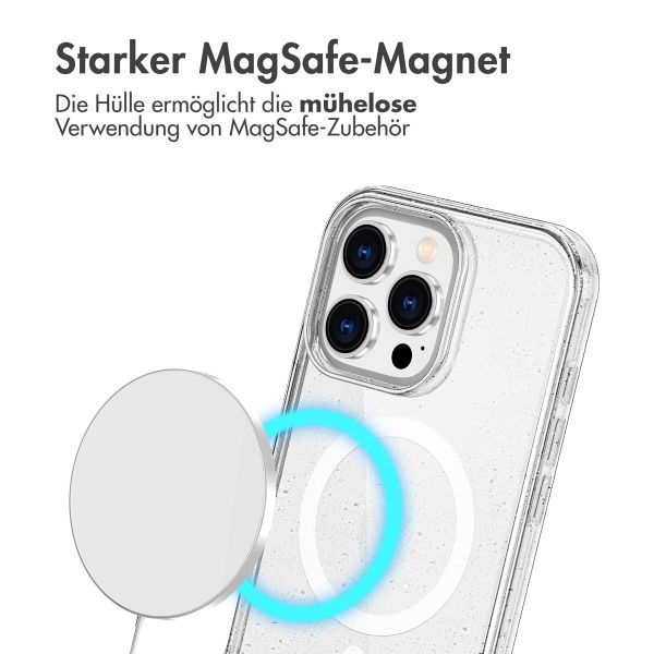 imoshion Sparkle Back Cover mit MagSafe Apple iPhone 16 Pro Max - Glitzer Transparent