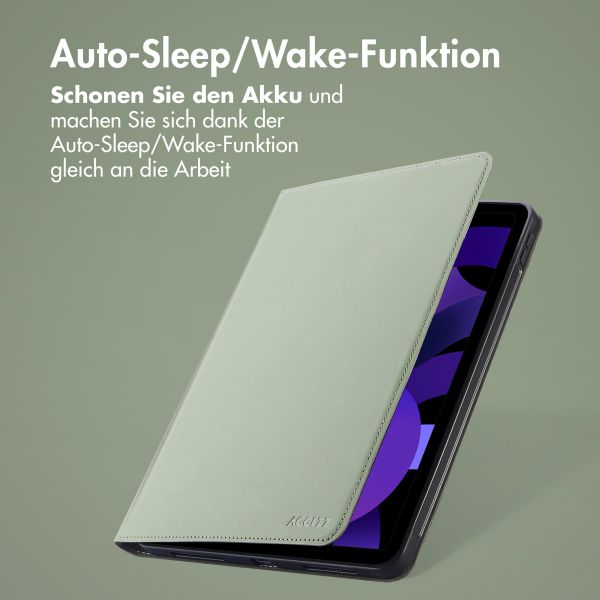 Accezz Classic Klapphülle Apple iPad 11 (2025) 11 Zoll A16 / iPad 10 (2022) 10.9 Zoll - Grün