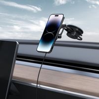 Spigen OneTap Pro 3 - Handyhalterung Auto - Armaturenbrett und Windschutzscheibe - Kabelloses Ladegerät - Magnetisch - Schwarz