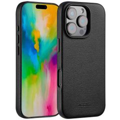Accezz MagSafe Leather Backcover Apple iPhone 16 Pro - Onyx Black
