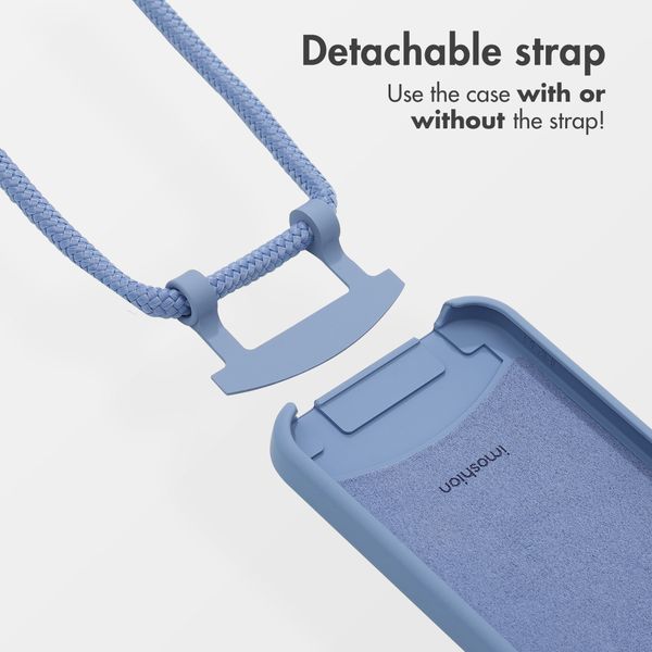 imoshion Color Backcover mit abnehmbarem Handykette und MagSafe Apple iPhone 12 (Pro) - Ash Blue