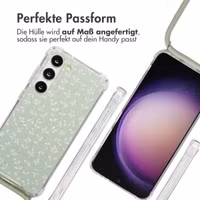 imoshion Design Hülle mit Band Samsung Galaxy S23 - Smoke Green Flowers