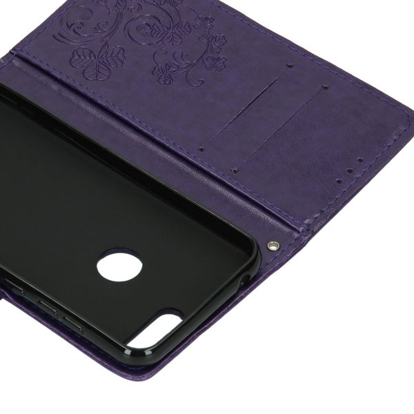 Kleeblumen Klapphülle Violett Alcatel 1S (2019)