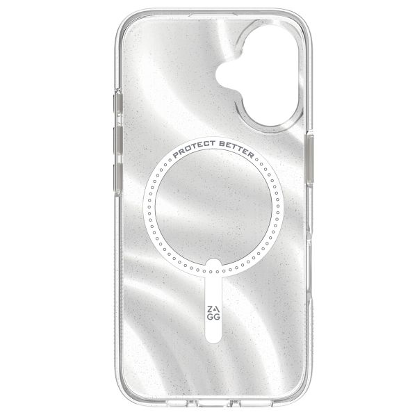 ZAGG Milan Snap Case mit MagSafe für das iPhone 16 - Swirl Glitter