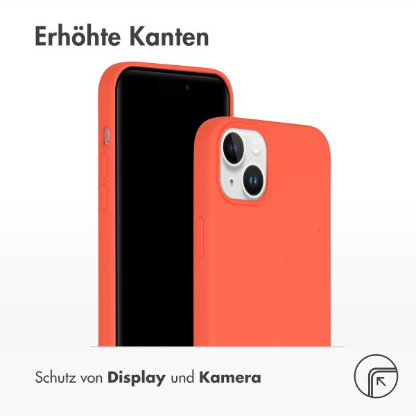 Accezz Liquid Silikoncase für das iPhone 15 Plus - Nectarine