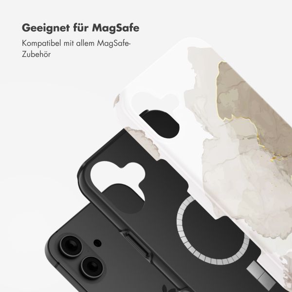 Selencia Vivid Rückabdeckung mit MagSafe Apple iPhone 16 - Marble Light Brown