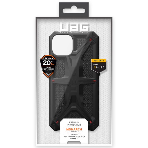 UAG Monarch Backcover für das iPhone 14 - Kevlar Black