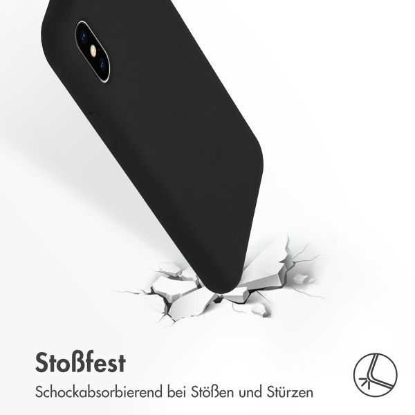 Accezz Liquid Silikoncase Apple iPhone X / Xs - Schwarz