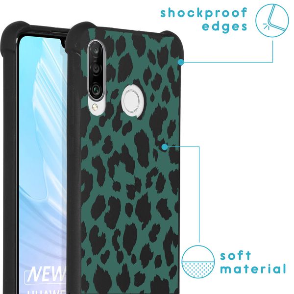 imoshion Design Hülle mit Band für das Huawei P30 Lite - Panther Illustration