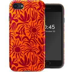 Selencia Vivid Tough Back Cover für das iPhone SE (2022 / 2020) / 8 / 7 - Tropical Vibes Apricot