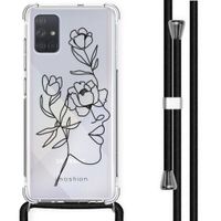 imoshion Design Hülle mit Band für das Samsung Galaxy A71 - Woman Flower