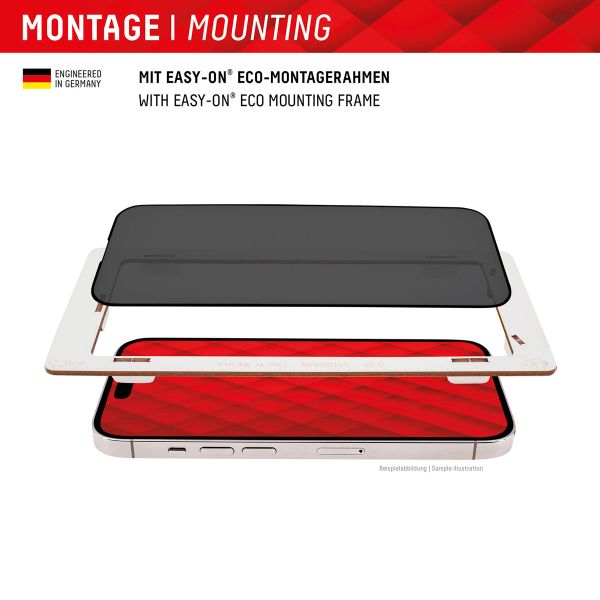 Displex Displayschutz aus gehärtetem Glas Privacy Apple iPhone 15 Plus / 15 Pro Max / 16 Plus