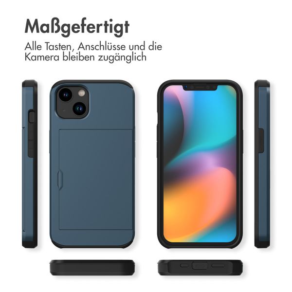 imoshion Backcover mit Kartenfach Apple iPhone 14 - Dunkelblau