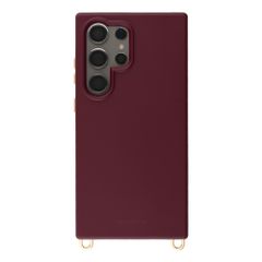 Selencia Rivièra Backcover mit MagSafe mit abnehmbaren Haken Samsung Galaxy S24 Ultra - Bold Burgundy