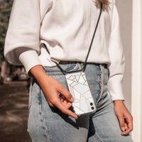imoshion Design Hülle mit Band für das Samsung Galaxy A41 - White Graphic