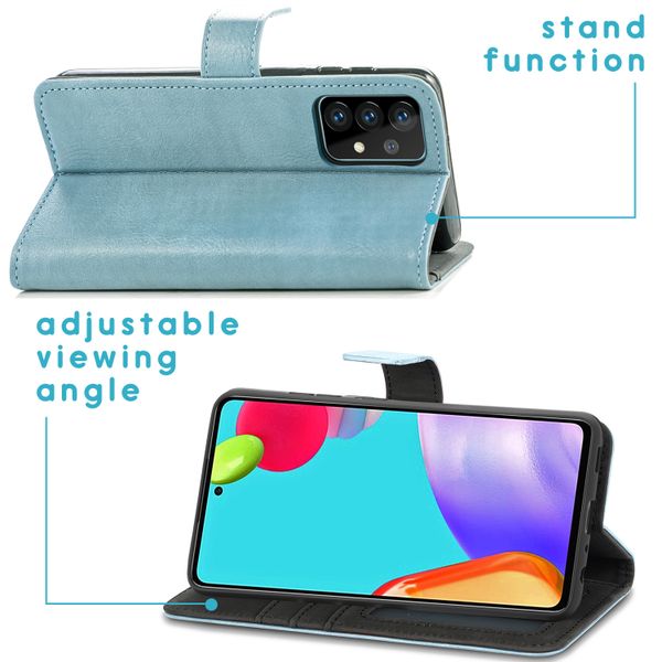 imoshion Luxuriöse Klapphülle Samsung Galaxy A52(s) (5G/4G) - Hellblau