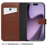 Selencia Echtleder Klapphülle Apple iPhone 17 - lichtbruin