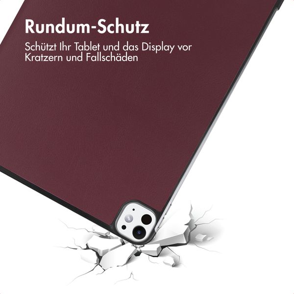 imoshion Trifold Klapphülle Apple iPad Pro 11 (2025) M5 / (2024) M4 - Bordeaux