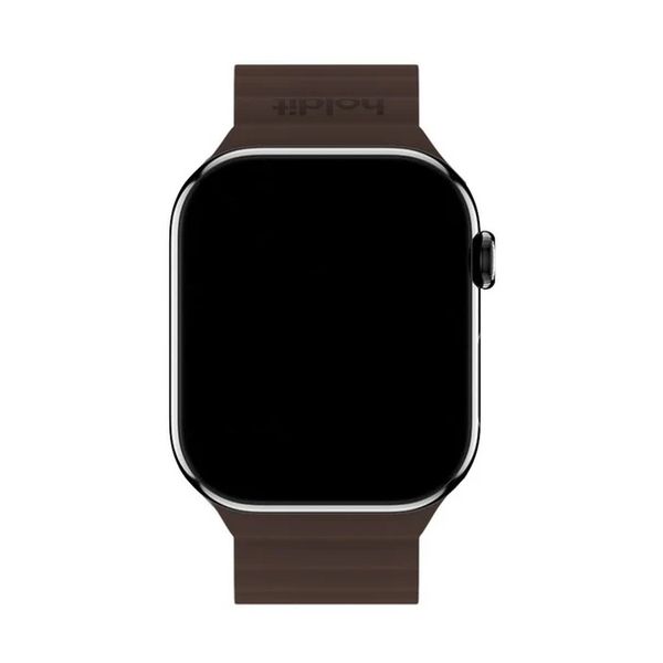 Holdit Silikonarmband Magnet für Apple Watch | 44/45/46/49 mm - Chocolate / Black