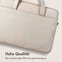 Accezz Leather Laptoptasche 16 Zoll - Beige