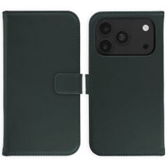 Selencia Echtleder Klapphülle Apple iPhone 18 Pro Max / 17 Pro Max - Grün