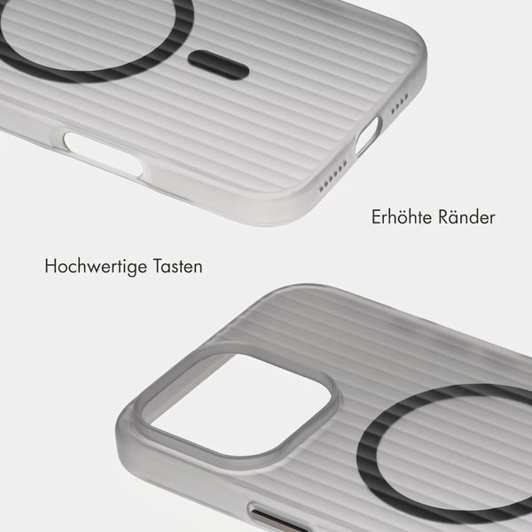 Accezz Lite Backcover mit MagSafe | Fluted | Apple iPhone 16 Pro Max - Grau