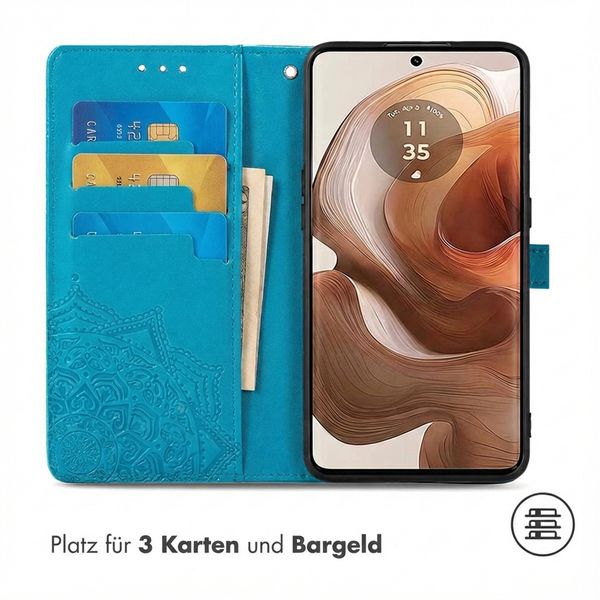 imoshion Mandala Klapphülle Motorola Edge 50 Ultra - Türkis