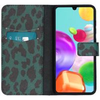 imoshion Design TPU Klapphülle Samsung Galaxy A41 - Green Leopard