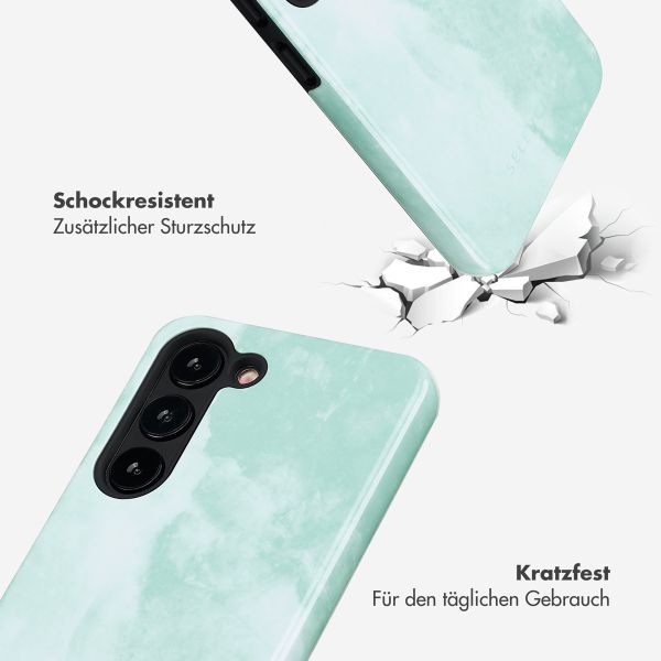 Selencia Vivid Back Cover Samsung Galaxy S23 - Marble Grayed Jade