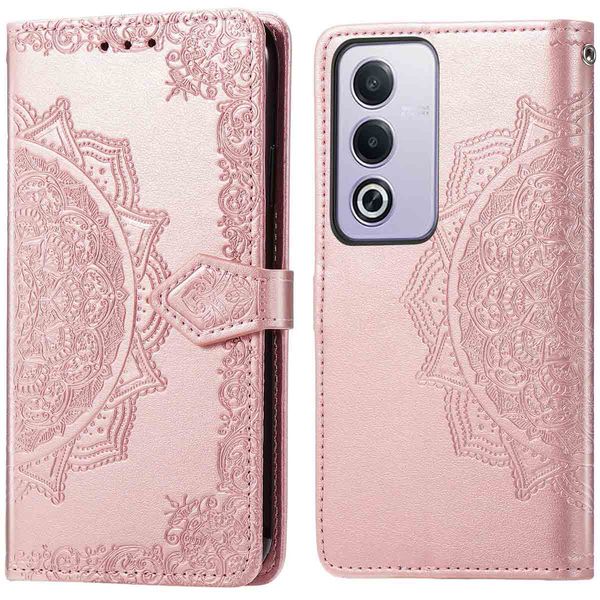 imoshion Mandala Klapphülle für das Oppo A40 & Oppo A40M & Oppo A60 (5G) - Rose Gold