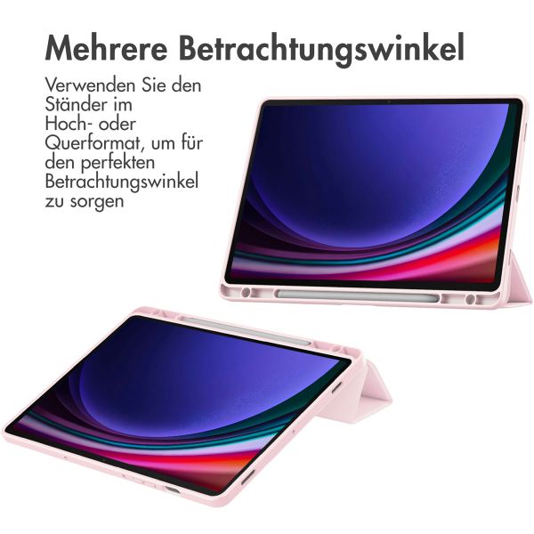 imoshion Trifold Hardcase Klapphülle für das Samsung Galaxy Tab S9 11.0 Zoll - Rosa