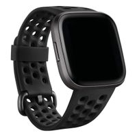 Fitbit Sport Silikonarmband für  Fitbit Versa / Versa 2 / Versa Lite - Größe S - Schwarz
