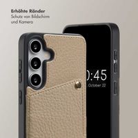 Selencia Nova HandyHülle mit Kordel und Kartenhalter Samsung Galaxy S24 / S25 - Beige