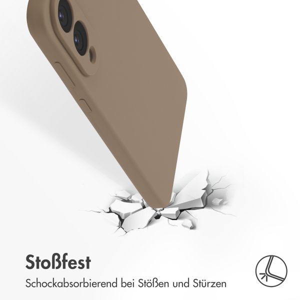 Accezz Liquid Silikoncase mit MagSafe Samsung Galaxy S25 Edge - lichtbruin