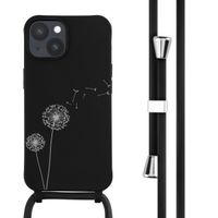 imoshion Silikonhülle design mit Band für das iPhone 14 - Dandelion Black