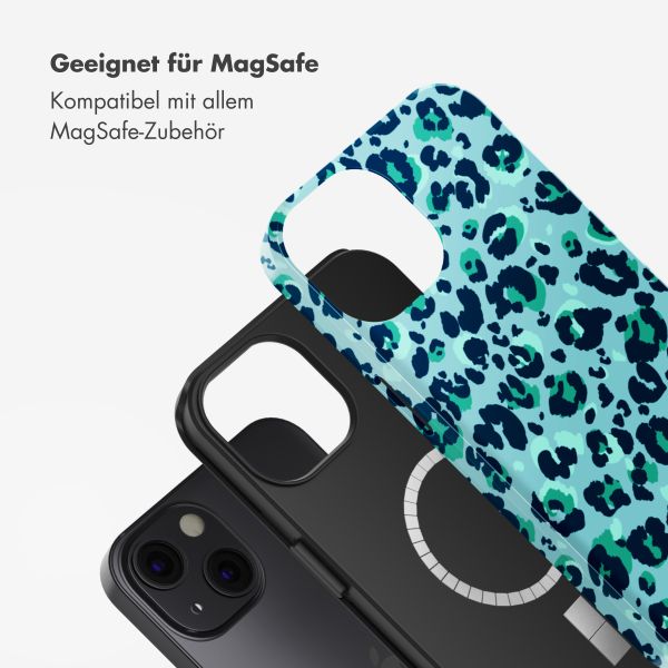 Selencia Vivid Tough Back Cover mit MagSafe für das iPhone 13 - Wild Spots Light Blue