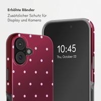 Selencia Vivid Rückabdeckung mit MagSafe Apple iPhone 16 - Happy Dots Burgundy