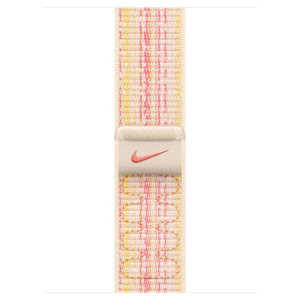 Apple Nike Sport Loop Armband für das  Apple Watch Series 1 t/m 9 / SE (38/40/41 mm) | Series 10 / 11 (42 mm) - Starlight & Pink