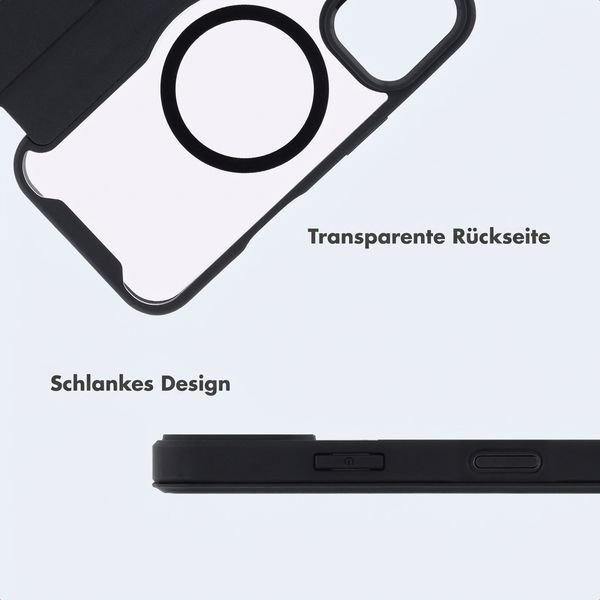 imoshion Transparente Bookcase mit MagSafe Apple iPhone 16 - Schwarz
