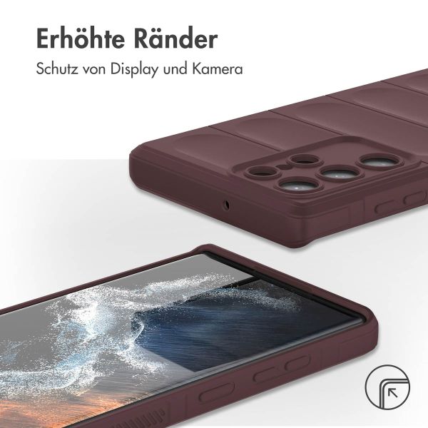 imoshion EasyGrip Back Cover für das Samsung Galaxy S22 Ultra - Aubergine