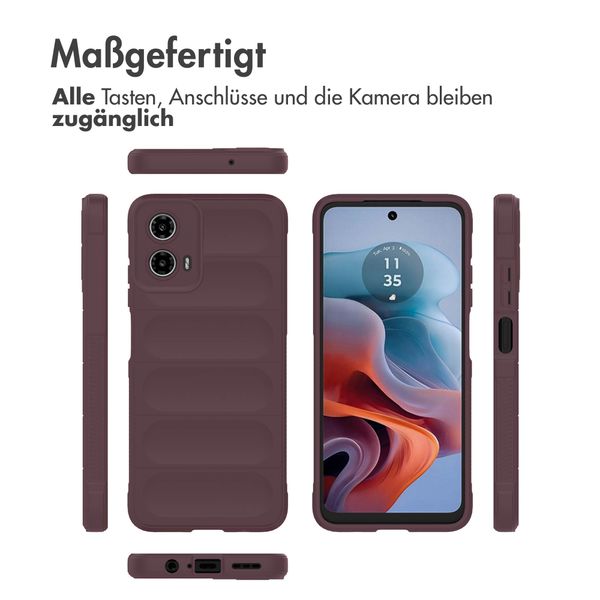 imoshion EasyGrip Back Cover für das Motorola Moto G34 - Aubergine