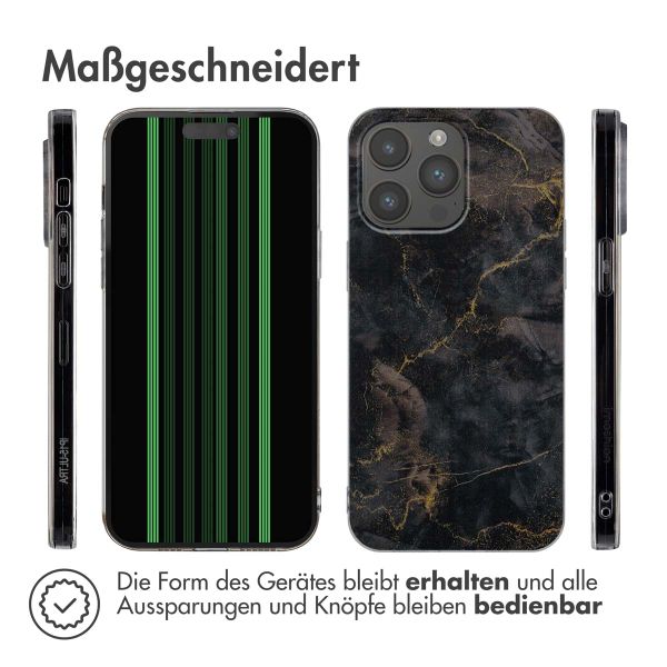 imoshion Design Hülle Apple iPhone 15 Pro Max - Black Marble Transparent