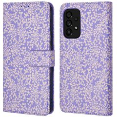 imoshion ﻿Design Klapphülle für das Samsung Galaxy A53 - Purple White Flowers