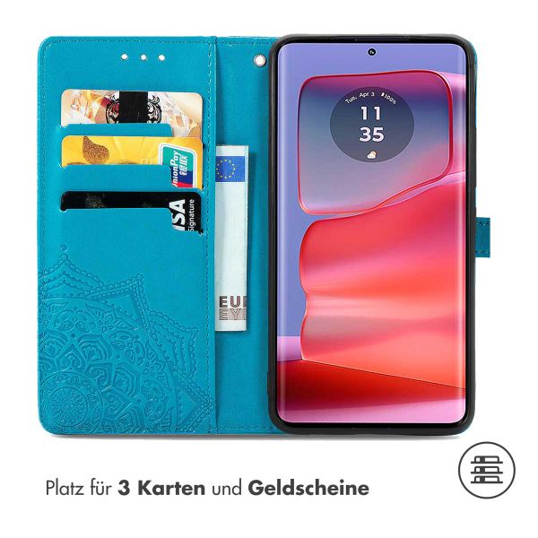 imoshion Mandala Klapphülle Motorola Edge 50 Pro - Türkis