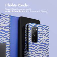 imoshion ﻿Design Klapphülle für das Samsung Galaxy S20 FE - White Blue Stripes