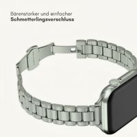Selencia Slim Stahlgliederarmband für Apple Watch | 38/40/41/42 mm - Silber